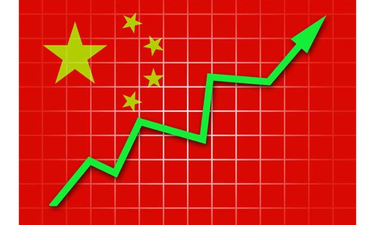 Crescita economica della Cina rappresentata su un grafico