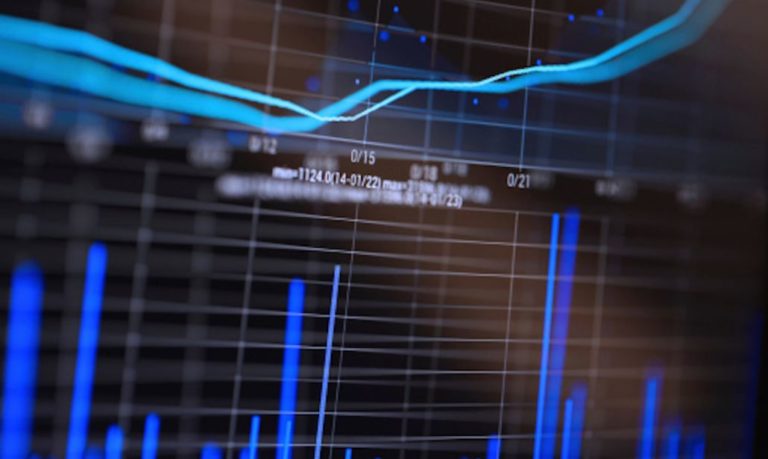 Selezione di titoli azionari su grafici finanziari