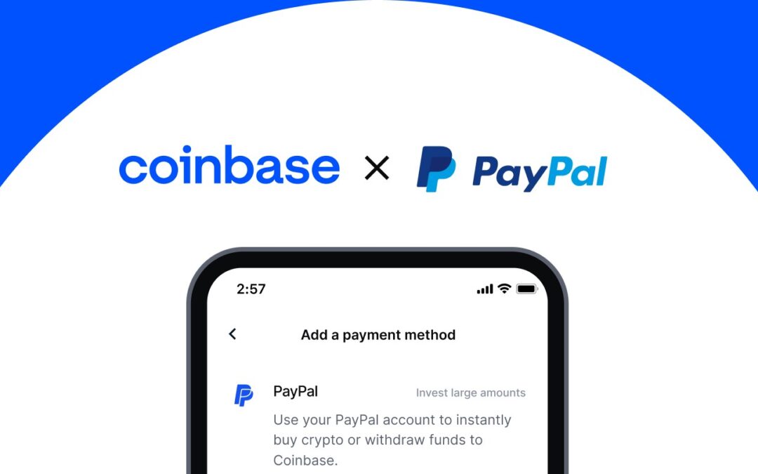 Coinbase ora consente di acquistare criptovaluta con PayPal