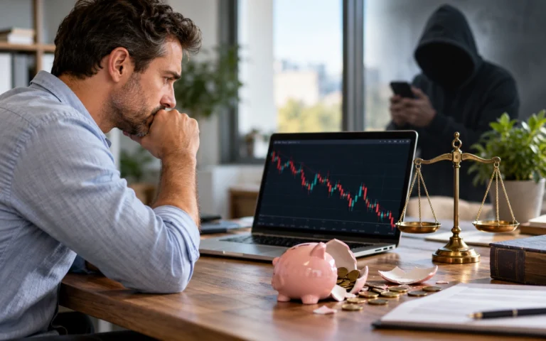 Persona valuta un grafico e una possibile frode online