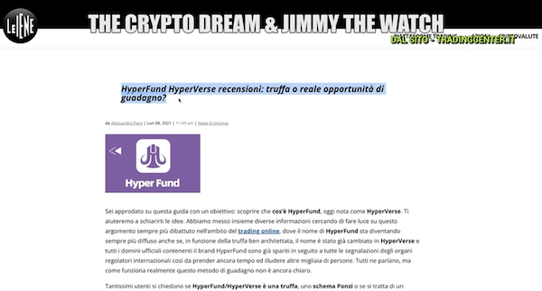 le iene hyperverse jimmy the watch video servizio