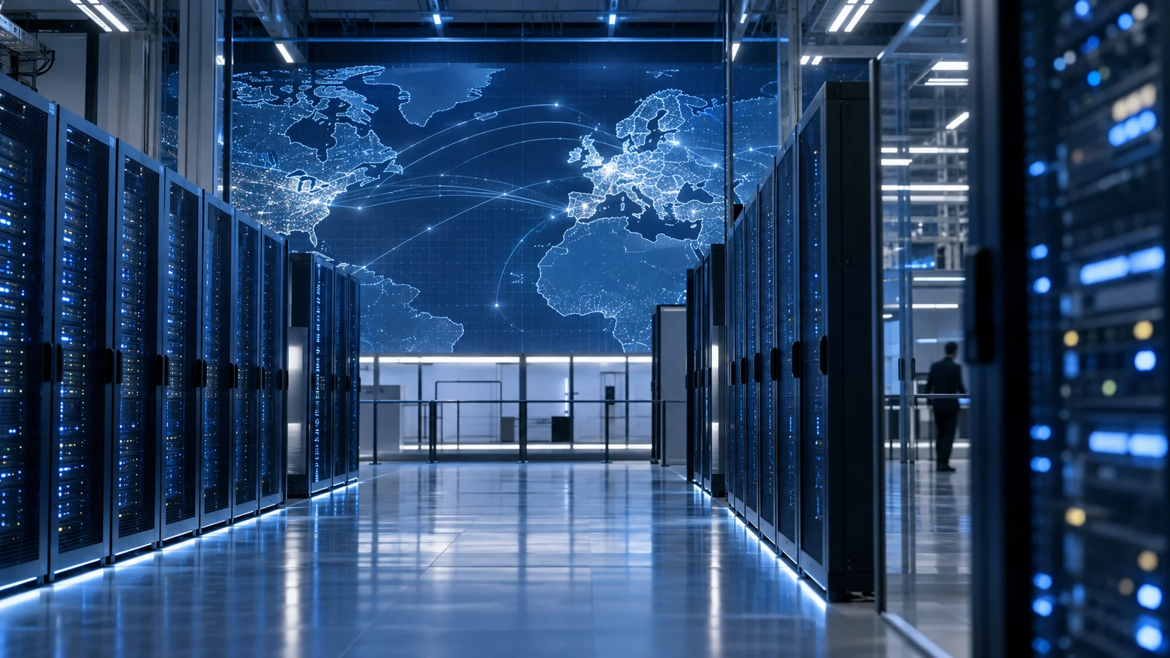 Data center cloud sicuro che rappresenta l'approvazione AWS per i carichi NATO RESTRICTED