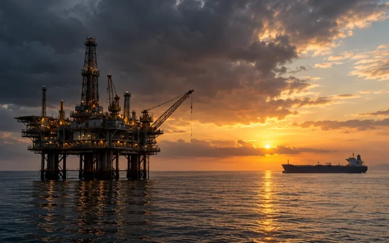 Piattaforma petrolifera al largo mentre il Brent risente delle tensioni diplomatiche
