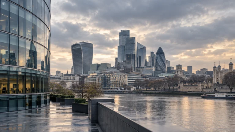 Veduta del distretto finanziario di Londra, immagine illustrativa dell’avviso FCA