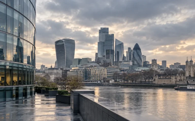 Veduta del distretto finanziario di Londra, immagine illustrativa dell’avviso FCA
