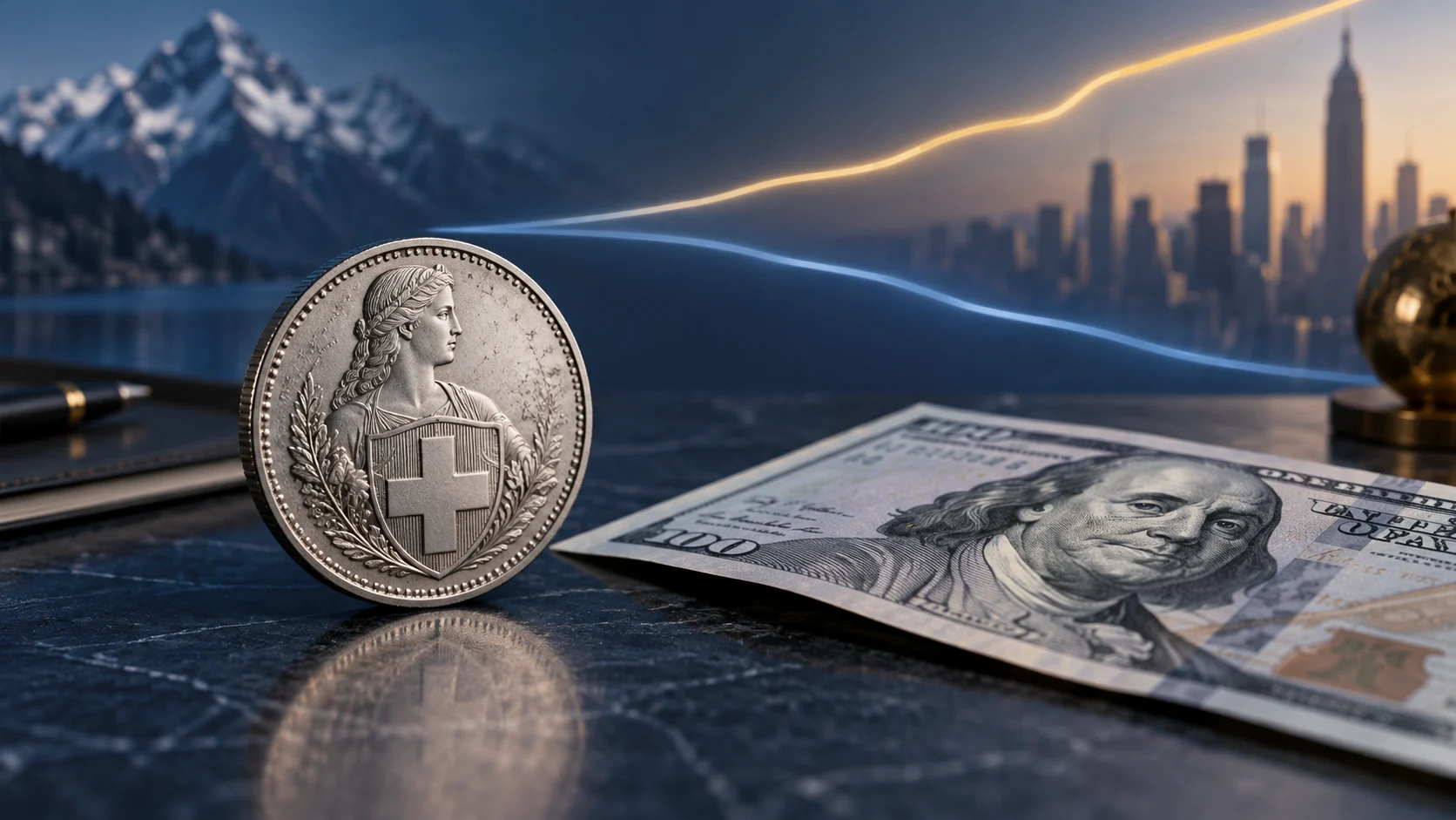 Franco svizzero sotto pressione: la distanza tra i tassi Fed e BNS sostiene USD/CHF
