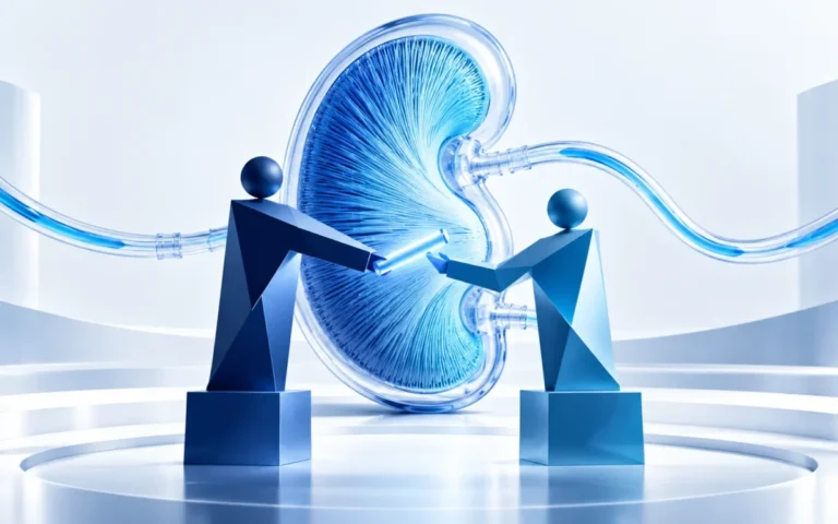 Illustrazione del passaggio di guida in una società di prodotti e servizi per la cura renale